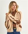 Caroline Biss Strickjacke vegane Lederdetails